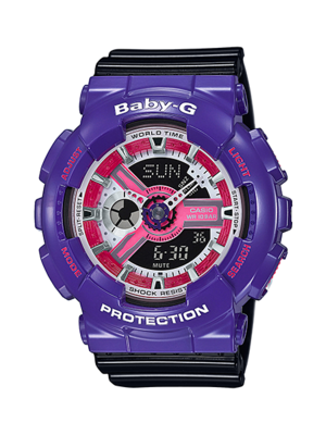 CASIO BABY-G นาฬิกาข้อมือ นาฬิกากันน้ำ นาฬิกาของแท้ ประกันศูนย์ CMG 1 ปี รุ่น BA-110NC-6A นาฬิกาสีม่วง
