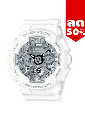 CASIO G-SHOCK นาฬิกาข้อมือ นาฬิกากันน้ำ นาฬิกาของแท้ ประกันศูนย์ CMG 1 ปี รุ่น GMA-S120MF-7A1 นาฬิกาสีขาว