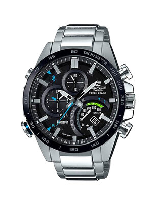 CASIO EDIFICE นาฬิกาข้อมือ นาฬิกากันน้ำ นาฬิกาของแท้ ประกันศูนย์ CMG 1 ปี รุ่น EQB-501XDB-1A นาฬิกาสีเงิน