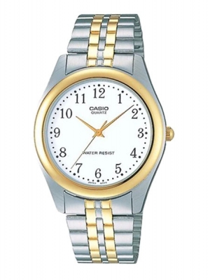 CASIO นาฬิกาคาสิโอ นาฬิกาข้อมือ นาฬิกากันน้ำ นาฬิกาของแท้ ประกันศูนย์ CMG 1 ปี รุ่น MTP-1129G-7B นาฬิกาสีเงิน