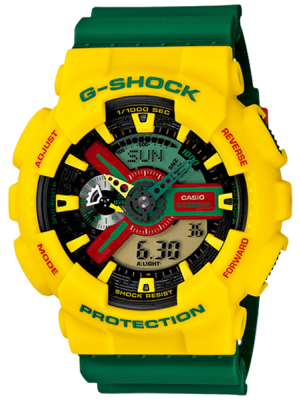 CASIO G-SHOCK นาฬิกาข้อมือ นาฬิกากันน้ำ นาฬิกาของแท้ ประกันศูนย์ CMG 1 ปี รุ่น GA-110RF-9A นาฬิกาสีเหลือง