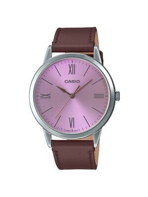 CASIO นาฬิกาคาสิโอ นาฬิกาข้อมือ นาฬิกากันน้ำ นาฬิกาของแท้ ประกันศูนย์ CMG 1 ปี รุ่น MTP-E600L-5B นาฬิกาสีน้ำตาล