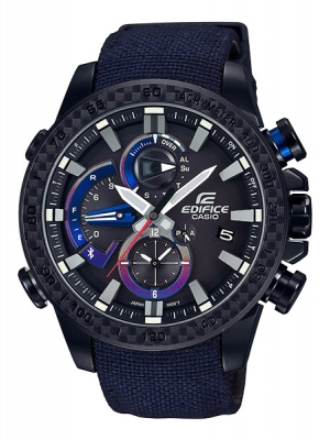 CASIO EDIFICE นาฬิกาข้อมือ นาฬิกากันน้ำ นาฬิกาของแท้ ประกันศูนย์ CMG 1 ปี รุ่น EQB-800TR-1 นาฬิกาสีดำ