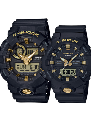 CASIO G-SHOCK นาฬิกาข้อมือ นาฬิกากันน้ำ นาฬิกาของแท้ ประกันศูนย์ CMG 1 ปี รุ่น GA-710B-1A9 / GA-810B-1A9 นาฬิกาสีดำ