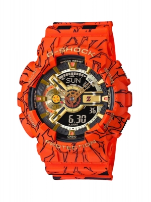 CASIO G-SHOCK นาฬิกาข้อมือ นาฬิกากันน้ำ นาฬิกาของแท้ ประกันศูนย์ CMG 1 ปี รุ่น GA-110JDB-1A4 นาฬิกาสีส้ม