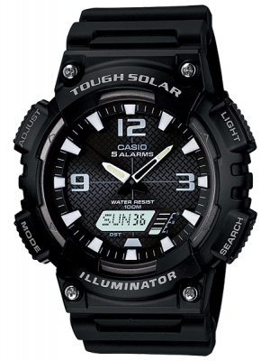 CASIO นาฬิกาคาสิโอ นาฬิกาข้อมือ นาฬิกากันน้ำ นาฬิกาของแท้ ประกันศูนย์ CMG 1 ปี รุ่น AQ-S810W-1A นาฬิกาสีดำ