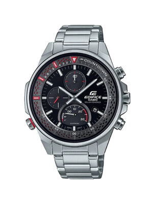CASIO EDIFICE นาฬิกาข้อมือ นาฬิกากันน้ำ นาฬิกาของแท้ ประกันศูนย์ CMG 1 ปี รุ่น EFS-S590D-1A นาฬิกาสีเงิน