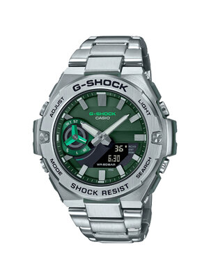 CASIO G-SHOCK นาฬิกาข้อมือ นาฬิกากันน้ำ นาฬิกาของแท้ ประกันศูนย์ CMG 1 ปี รุ่น GST-B500AD-3A นาฬิกาสีเงิน