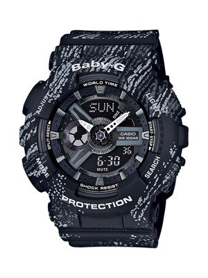 CASIO BABY-G นาฬิกาข้อมือ นาฬิกากันน้ำ นาฬิกาของแท้ ประกันศูนย์ CMG 1 ปี รุ่น BA-110TX-1A นาฬิกาสีดำ