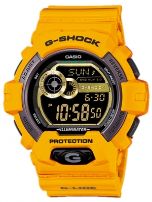 CASIO G-SHOCK นาฬิกาข้อมือ นาฬิกากันน้ำ นาฬิกาของแท้ ประกันศูนย์ CMG 1 ปี รุ่น GLS-8900-9 นาฬิกาสีเหลือง