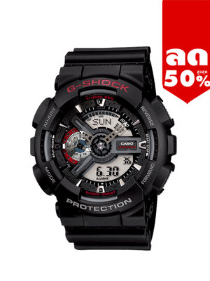 CASIO G-SHOCK นาฬิกาข้อมือ นาฬิกากันน้ำ นาฬิกาของแท้ ประกันศูนย์ CMG 1 ปี รุ่น GA-110-1A นาฬิกาสีดำ