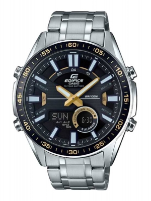 CASIO EDIFICE นาฬิกาข้อมือ นาฬิกากันน้ำ นาฬิกาของแท้ ประกันศูนย์ CMG 1 ปี รุ่น EFV-C100D-1B นาฬิกาสีเงิน