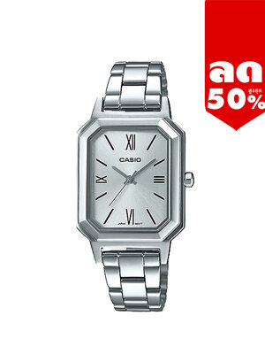 CASIO นาฬิกาคาสิโอ นาฬิกาข้อมือ นาฬิกากันน้ำ นาฬิกาของแท้ ประกันศูนย์ CMG 1 ปี รุ่น LTP-E168D-7B นาฬิกาสีเงิน