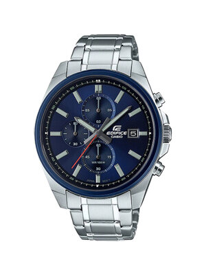 CASIO EDIFICE นาฬิกาข้อมือ นาฬิกากันน้ำ นาฬิกาของแท้ ประกันศูนย์ CMG 1 ปี รุ่น EFV-610DB-2A นาฬิกาสีเงิน