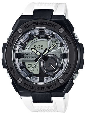 CASIO G-SHOCK นาฬิกาข้อมือ นาฬิกากันน้ำ นาฬิกาของแท้ ประกันศูนย์ CMG 1 ปี รุ่น GST-210B-7A นาฬิกาสีขาว