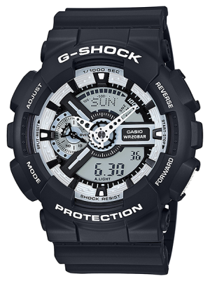 CASIO G-SHOCK นาฬิกา CASIO G-SHOCK รุ่น GA-110BW-1A ของแท้ประกันศูนย์ CMG 1ปี GA-110BW-1A นาฬิกาสีดำ