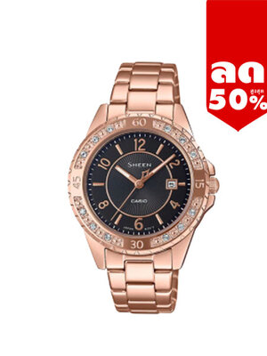 CASIO SHEEN นาฬิกาข้อมือ นาฬิกากันน้ำ นาฬิกาของแท้ ประกันศูนย์ CMG 1 ปี รุ่น SHE-4532PG-1A นาฬิกาสีน้ำตาล