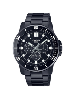 CASIO นาฬิกาคาสิโอ นาฬิกาข้อมือ นาฬิกากันน้ำ นาฬิกาของแท้ ประกันศูนย์ CMG 1 ปี รุ่น MTP-VD300B-1E นาฬิกาสีดำ