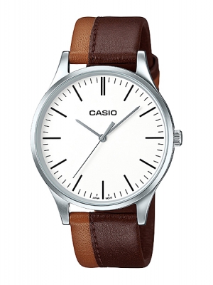CASIO นาฬิกาคาสิโอ นาฬิกาข้อมือ นาฬิกากันน้ำ นาฬิกาของแท้ ประกันศูนย์ CMG 1 ปี รุ่น MTP-E133L-5E นาฬิกาสีน้ำตาล