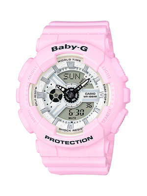 CASIO MID YEAR SALE BABY-G นาฬิกาข้อมือ นาฬิกากันน้ำ นาฬิกาของแท้ ประกันศูนย์ CMG 1 ปี รุ่น BA-110BE-4A นาฬิกาสีชมพู