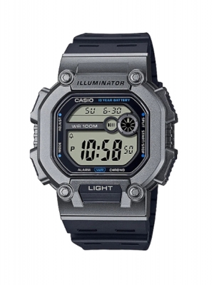 CASIO นาฬิกาคาสิโอ นาฬิกาข้อมือ นาฬิกากันน้ำ นาฬิกาของแท้ ประกันศูนย์ CMG 1 ปี รุ่น W-737H-1A2 นาฬิกาสีดำ