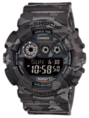CASIO G-SHOCK นาฬิกาข้อมือ นาฬิกากันน้ำ นาฬิกาของแท้ ประกันศูนย์ CMG 1 ปี รุ่น GD-120CM-8 นาฬิกาสีเทา