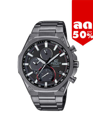 CASIO EDIFICE นาฬิกาข้อมือ นาฬิกากันน้ำ นาฬิกาของแท้ ประกันศูนย์ CMG 1 ปี รุ่น EQB-1100DC-1A นาฬิกาสีดำ