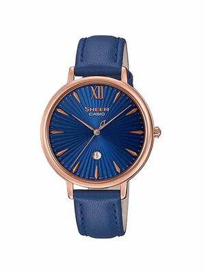 CASIO SHEEN นาฬิกาข้อมือ นาฬิกากันน้ำ นาฬิกาของแท้ ประกันศูนย์ CMG 1 ปี รุ่น SHE-4534PGL-2 นาฬิกาสีน้้้ำเงิน