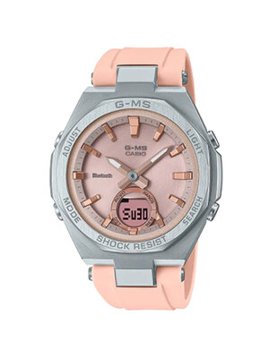 CASIO G-MS นาฬิกาข้อมือ นาฬิกากันน้ำ นาฬิกาของแท้ ประกันศูนย์ CMG 1 ปี รุ่น MSG-B100-4A นาฬิกาสีชมพู