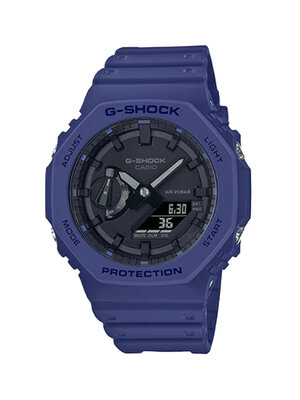CASIO MID YEAR SALE G-SHOCK พร้อมส่ง นาฬิกาข้อมือ นาฬิกากันน้ำ นาฬิกาของแท้ ประกันศูนย์ CMG 1 ปี รุ่น GA-2100-2A นาฬิกาสีน้ำเงิน