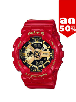 CASIO BABY-G นาฬิกาข้อมือ นาฬิกากันน้ำ นาฬิกาของแท้ ประกันศูนย์ CMG 1 ปี รุ่น BA-110VLA-4A นาฬิกาสีเเดง