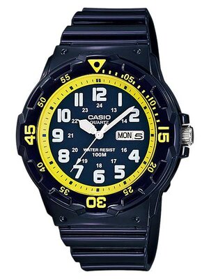 CASIO นาฬิกาคาสิโอ นาฬิกาข้อมือ นาฬิกากันน้ำ นาฬิกาของแท้ ประกันศูนย์ CMG 1 ปี รุ่น MRW-200HC-2B นาฬิกาสีดำ
