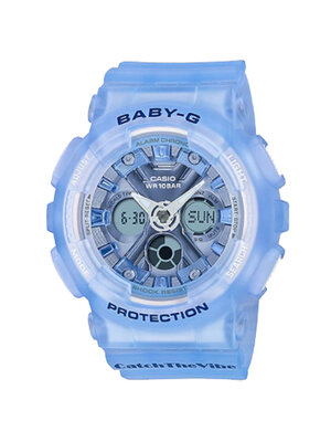CASIO BABY-G นาฬิกาข้อมือ นาฬิกากันน้ำ นาฬิกาของแท้ ประกันศูนย์ CMG 1 ปี รุ่น BA-130CV-2A นาฬิกาสีฟ้า
