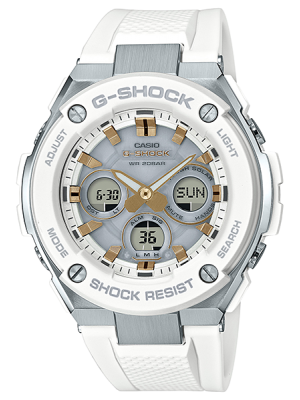 CASIO G-SHOCK นาฬิกาข้อมือ นาฬิกากันน้ำ นาฬิกาของแท้ ประกันศูนย์ CMG 1 ปี รุ่น GST-S300-7A นาฬิกาสีขาว