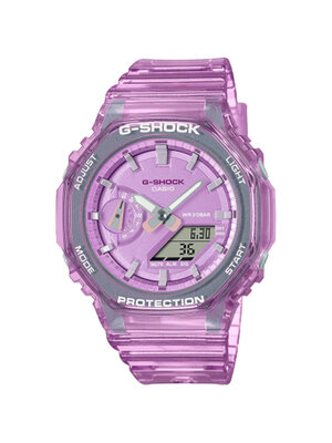 CASIO MID YEAR SALE G-SHOCK นาฬิกาข้อมือ นาฬิกากันน้ำ นาฬิกาของแท้ ประกันศูนย์ CMG 1 ปี รุ่น GMA-S2100SK-4A นาฬิกาสีม่วง