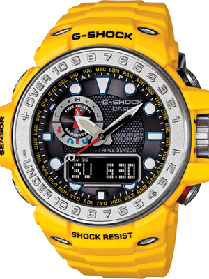 CASIO G-SHOCK นาฬิกาข้อมือ นาฬิกากันน้ำ นาฬิกาของแท้ ประกันศูนย์ CMG 1 ปี รุ่น GWN-1000-9A นาฬิกาสีเหลือง