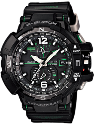 CASIO G-SHOCK นาฬิกาข้อมือ นาฬิกากันน้ำ นาฬิกาของแท้ ประกันศูนย์ CMG 1 ปี รุ่น GW-A1100-1A3 นาฬิกาสีดำ