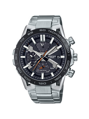 CASIO EDIFICE นาฬิกาข้อมือ นาฬิกากันน้ำ นาฬิกาของแท้ ประกันศูนย์ CMG 1 ปี รุ่น EQB-2000DB-1A นาฬิกาสีเงิน