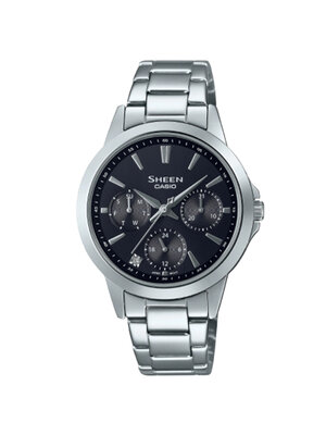 CASIO SHEEN นาฬิกาข้อมือ นาฬิกากันน้ำ นาฬิกาของแท้ ประกันศูนย์ CMG 1 ปี รุ่น SHE-3516D-1A นาฬิกาสีเงิน