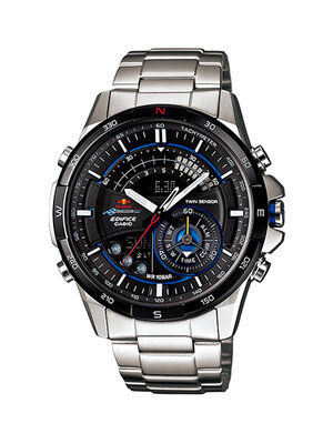 CASIO EDIFICE นาฬิกาข้อมือ นาฬิกากันน้ำ นาฬิกาของแท้ ประกันศูนย์ CMG 1 ปี รุ่น ERA-200RB-1A นาฬิกาสีเงิน
