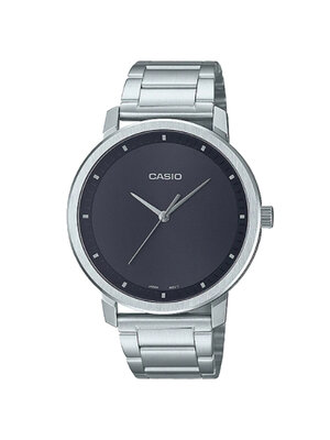 CASIO นาฬิกาคาสิโอ นาฬิกาข้อมือ นาฬิกากันน้ำ นาฬิกาของแท้ ประกันศูนย์ CMG 1 ปี รุ่น MTP-B115D-1E นาฬิกาสีเงิน