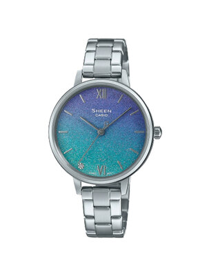 CASIO SHEEN นาฬิกาข้อมือ นาฬิกากันน้ำ นาฬิกาของแท้ ประกันศูนย์ CMG 1 ปี รุ่น SHE-4548D-2A นาฬิกาสีเงิน