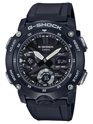 CASIO G-SHOCK นาฬิกาข้อมือ นาฬิกากันน้ำ นาฬิกาของแท้ ประกันศูนย์ CMG 1 ปี รุ่น GA-2000S-1A นาฬิกาสีดำ