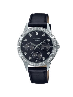 CASIO SHEEN นาฬิกาข้อมือ นาฬิกากันน้ำ นาฬิกาของแท้ ประกันศูนย์ CMG 1 ปี รุ่น SHE-3517L-1A นาฬิกาสีดำ