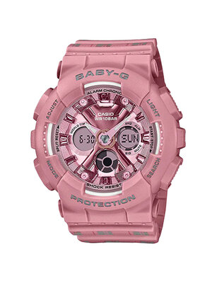 CASIO BABY-G นาฬิกาข้อมือ นาฬิกากันน้ำ นาฬิกาของแท้ ประกันศูนย์ CMG 1 ปี รุ่น BA-130SP-4A นาฬิกาสีชมพู