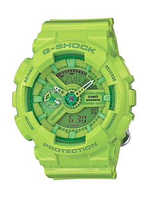CASIO G-SHOCK นาฬิกาข้อมือ นาฬิกากันน้ำ นาฬิกาของแท้ ประกันศูนย์ CMG 1 ปี รุ่น GMA-S110CC-3 นาฬิกาสีเขียว