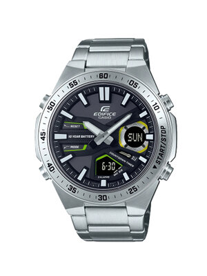 CASIO EDIFICE นาฬิกาข้อมือ นาฬิกากันน้ำ นาฬิกาของแท้ ประกันศูนย์ CMG 1 ปี รุ่น EFV-C110D-1A3 นาฬิกาสีเงิน