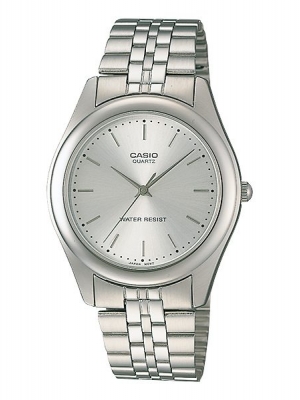 CASIO นาฬิกาคาสิโอ นาฬิกาข้อมือ นาฬิกากันน้ำ นาฬิกาของแท้ ประกันศูนย์ CMG 1 ปี รุ่น MTP-1129A-7A นาฬิกาสีเงิน
