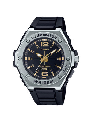 CASIO นาฬิกาคาสิโอ นาฬิกาข้อมือ นาฬิกากันน้ำ นาฬิกาของแท้ ประกันศูนย์ CMG 1 ปี รุ่น MWA-100H-1A2V นาฬิกาสีดำ