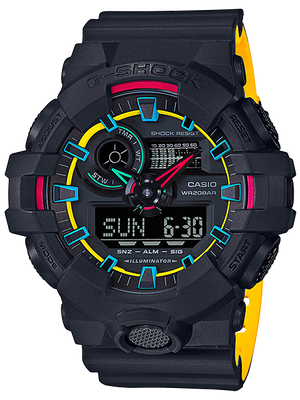 CASIO G-SHOCK นาฬิกาข้อมือ นาฬิกากันน้ำ นาฬิกาของแท้ ประกันศูนย์ CMG 1 ปี รุ่น GA-700SE-1A9 นาฬิกาสีดำ